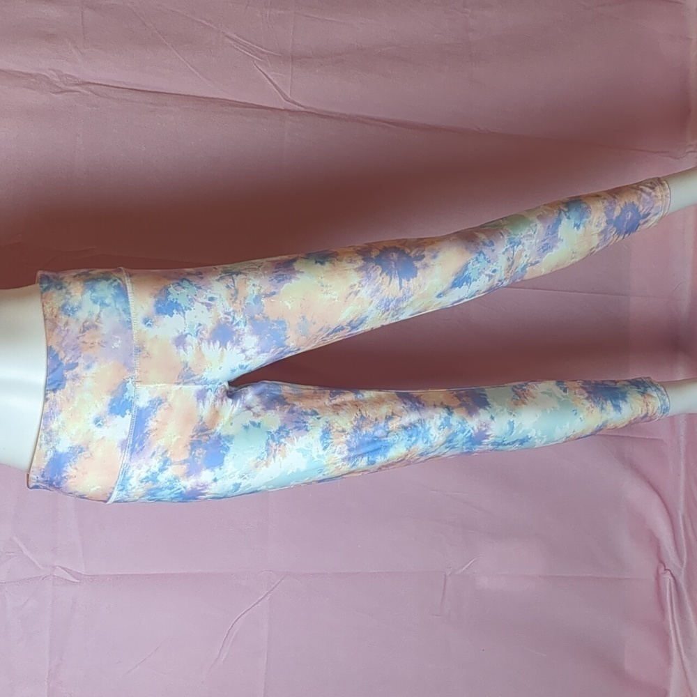 Forever 21 Pastel Tie Dye High Rise Leggings size Large